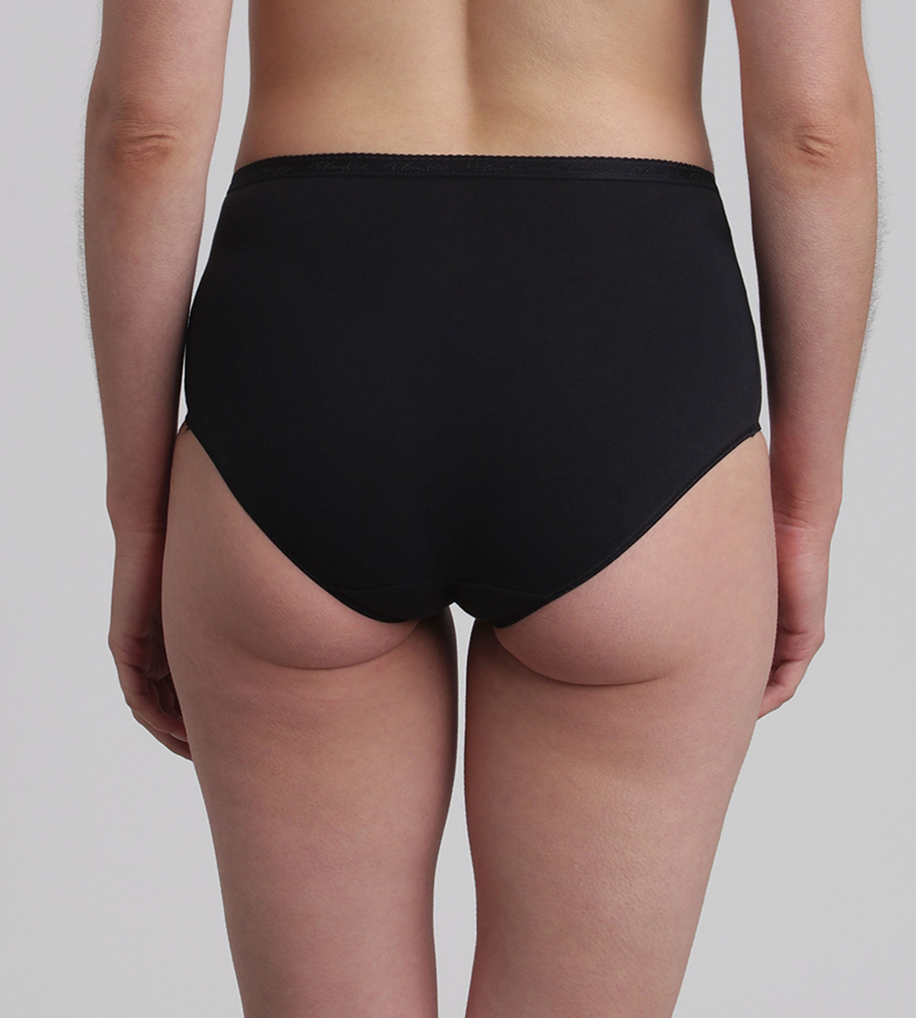Playtex® Lot de 2 culottes taille haute noires Coton Bio