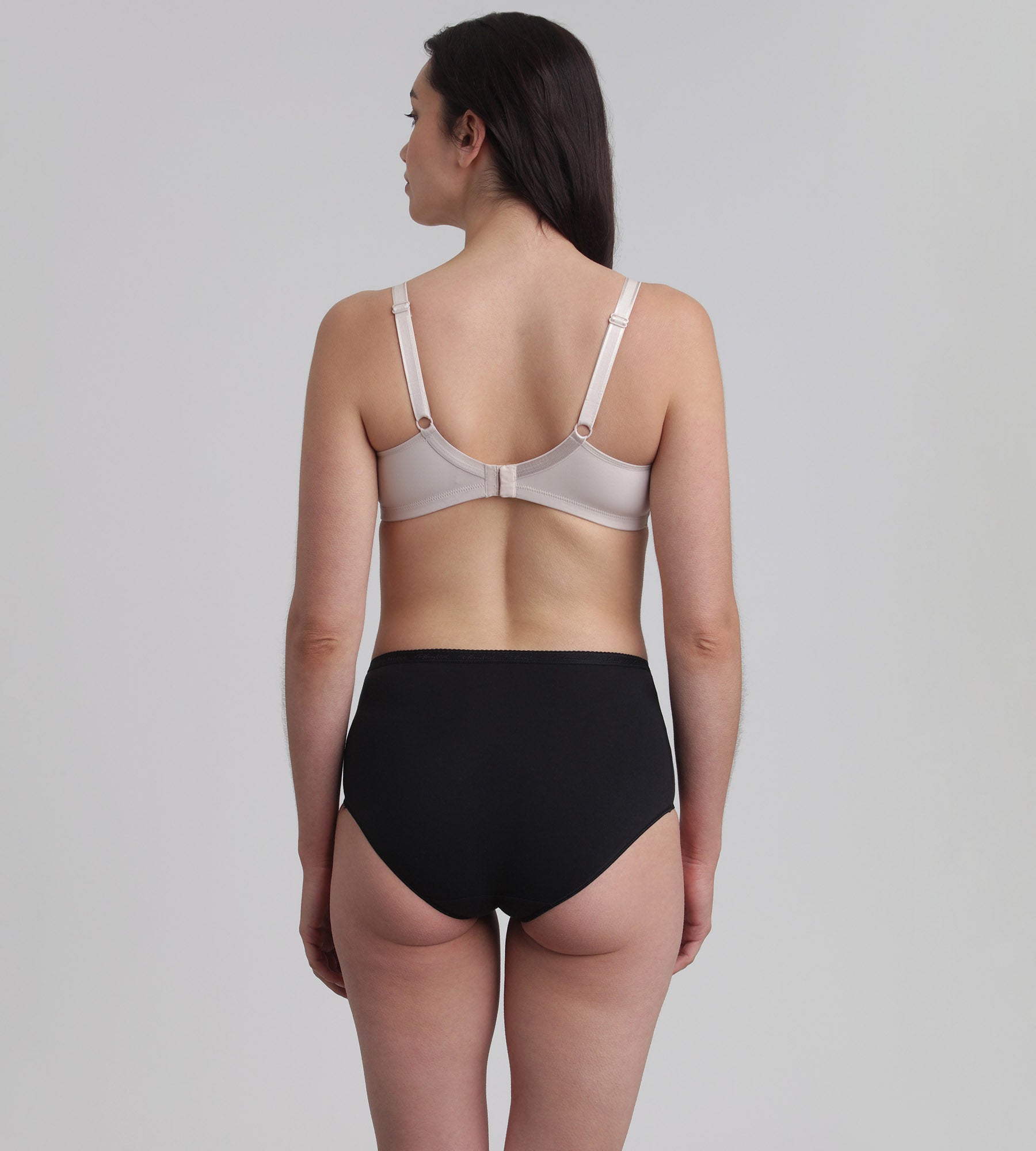 Playtex® Lot de 2 culottes taille haute noires Coton Bio