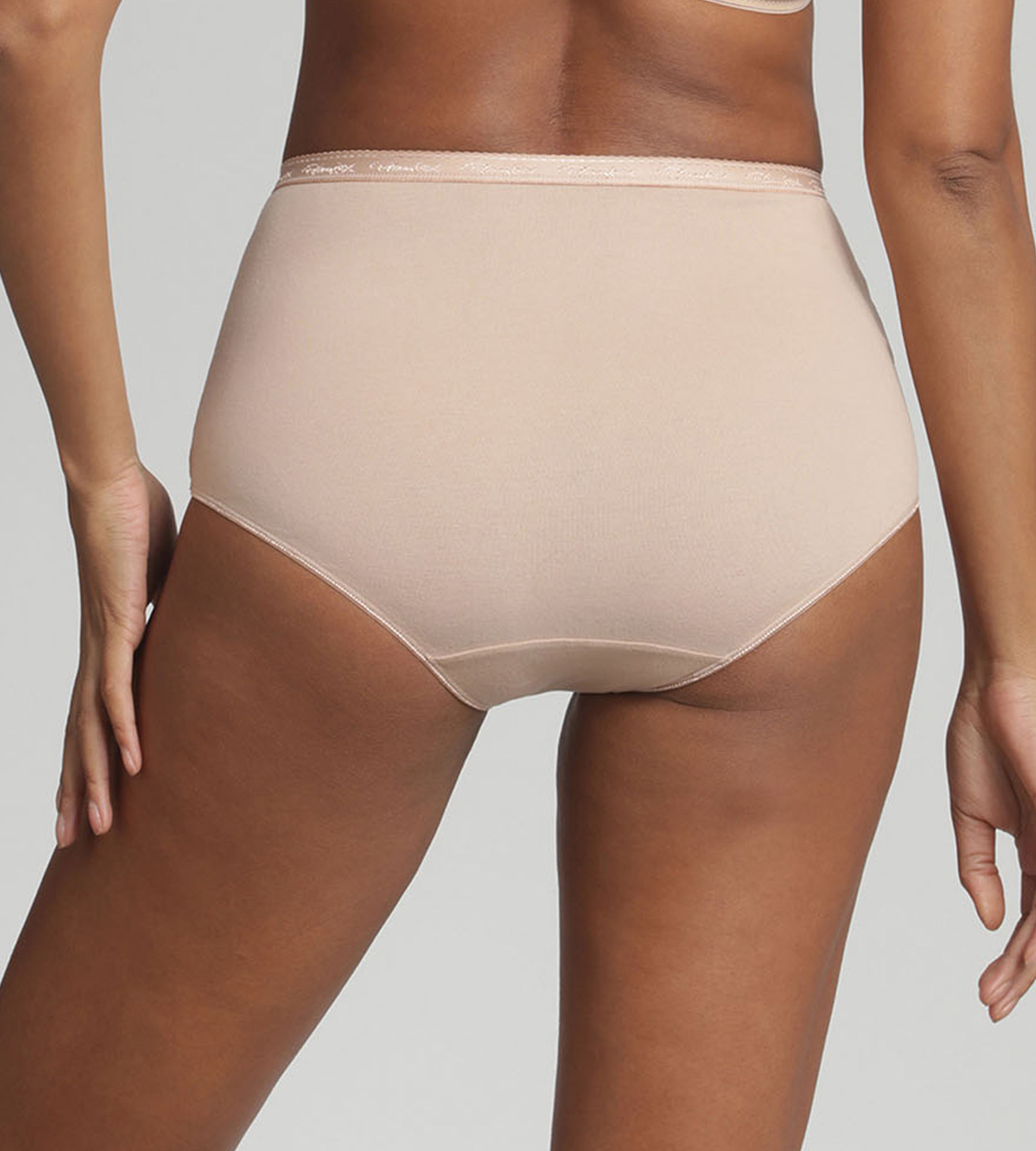 Playtex® Lot de 2 culottes taille haute beiges Coton Bio