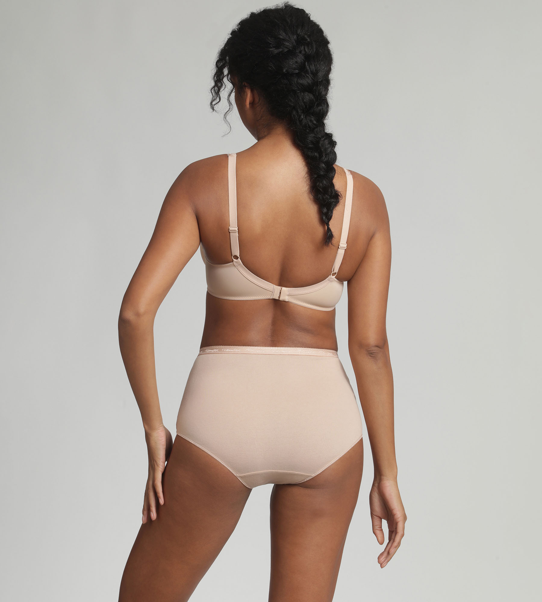 Playtex® Lot de 2 culottes taille haute beiges Coton Bio
