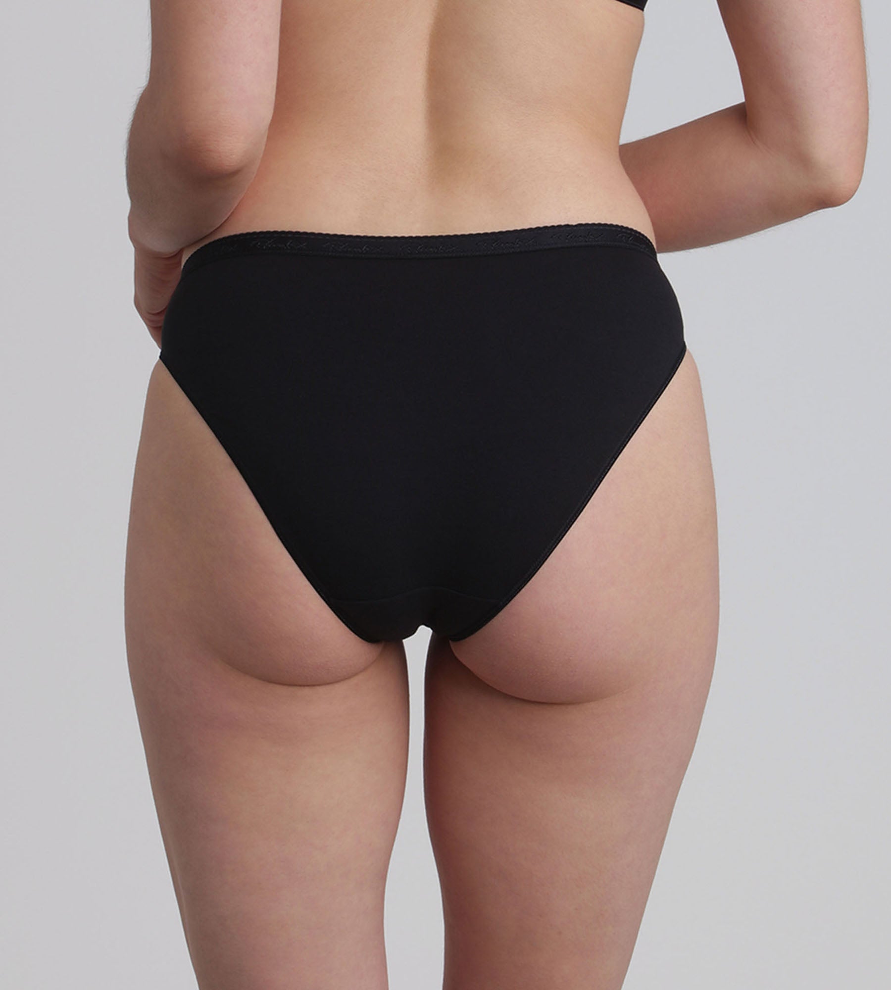Playtex® Lot de 2 culottes échancrées noires Coton Bio