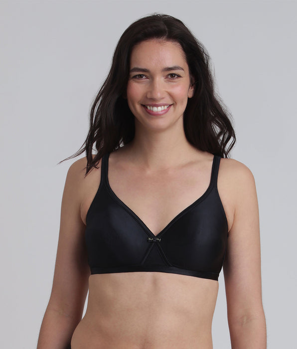 Playtex® Soutien-gorge sans armatures noir effet satiné Cœur Croisé Satiné