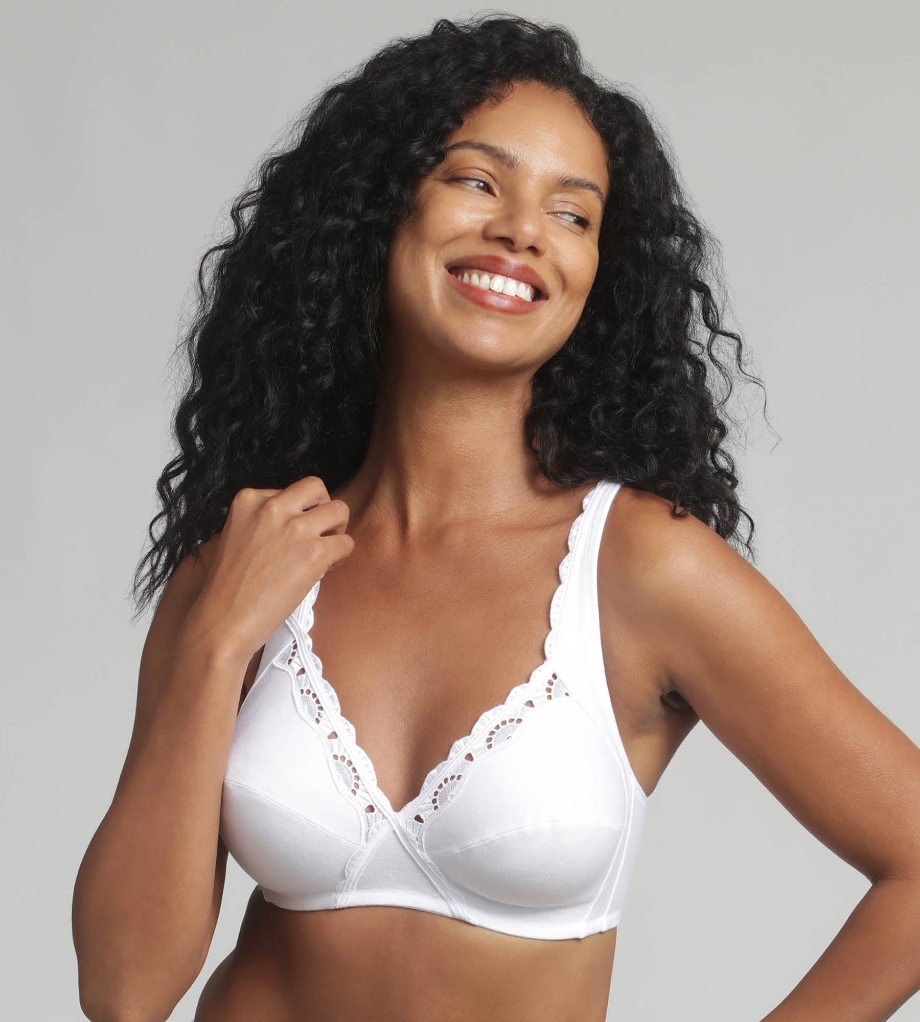 Playtex® Soutien-gorge sans armatures en coton blanc Cœur Croisé Coton