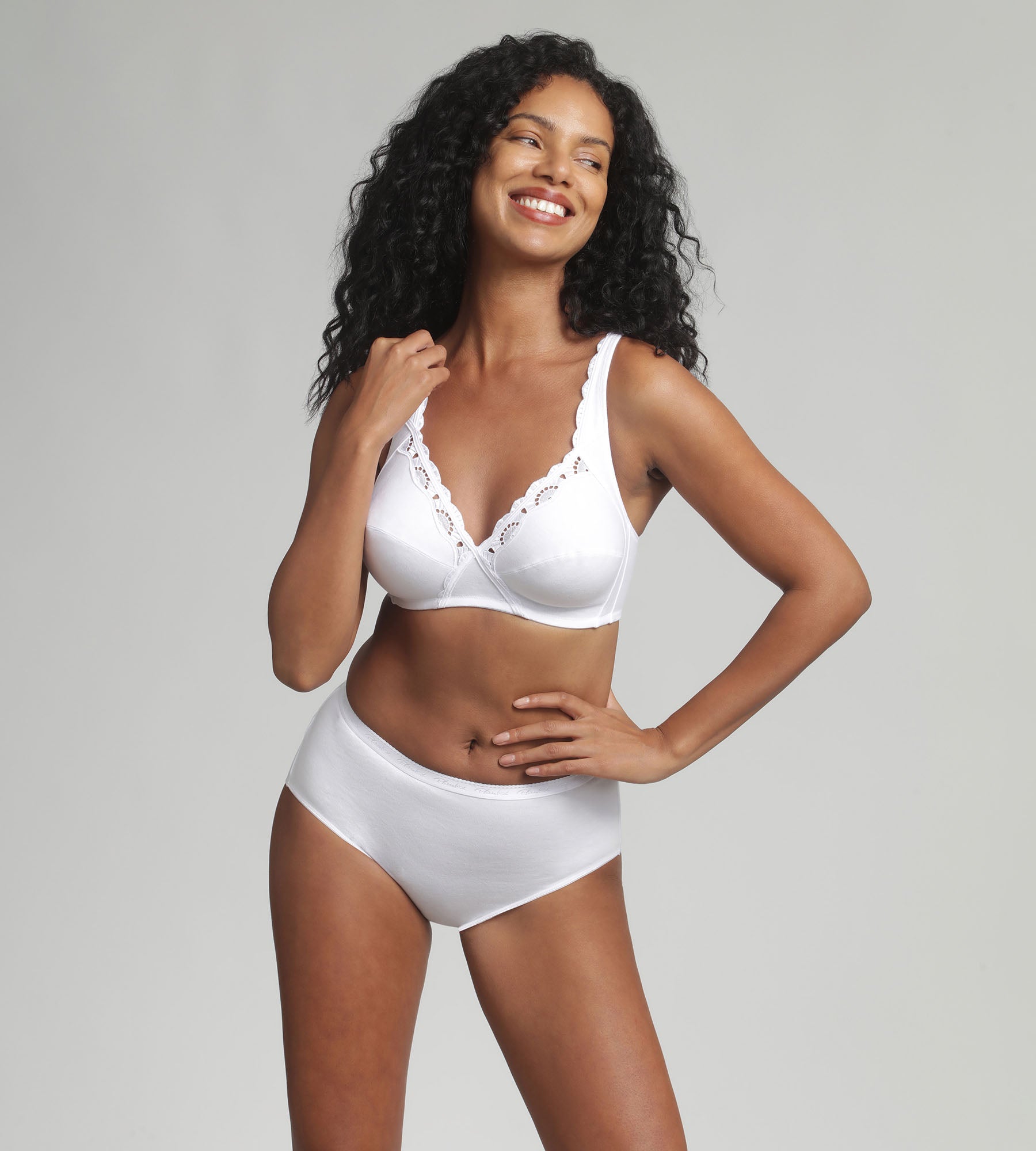 Playtex® Soutien-gorge sans armatures en coton blanc Cœur Croisé Coton