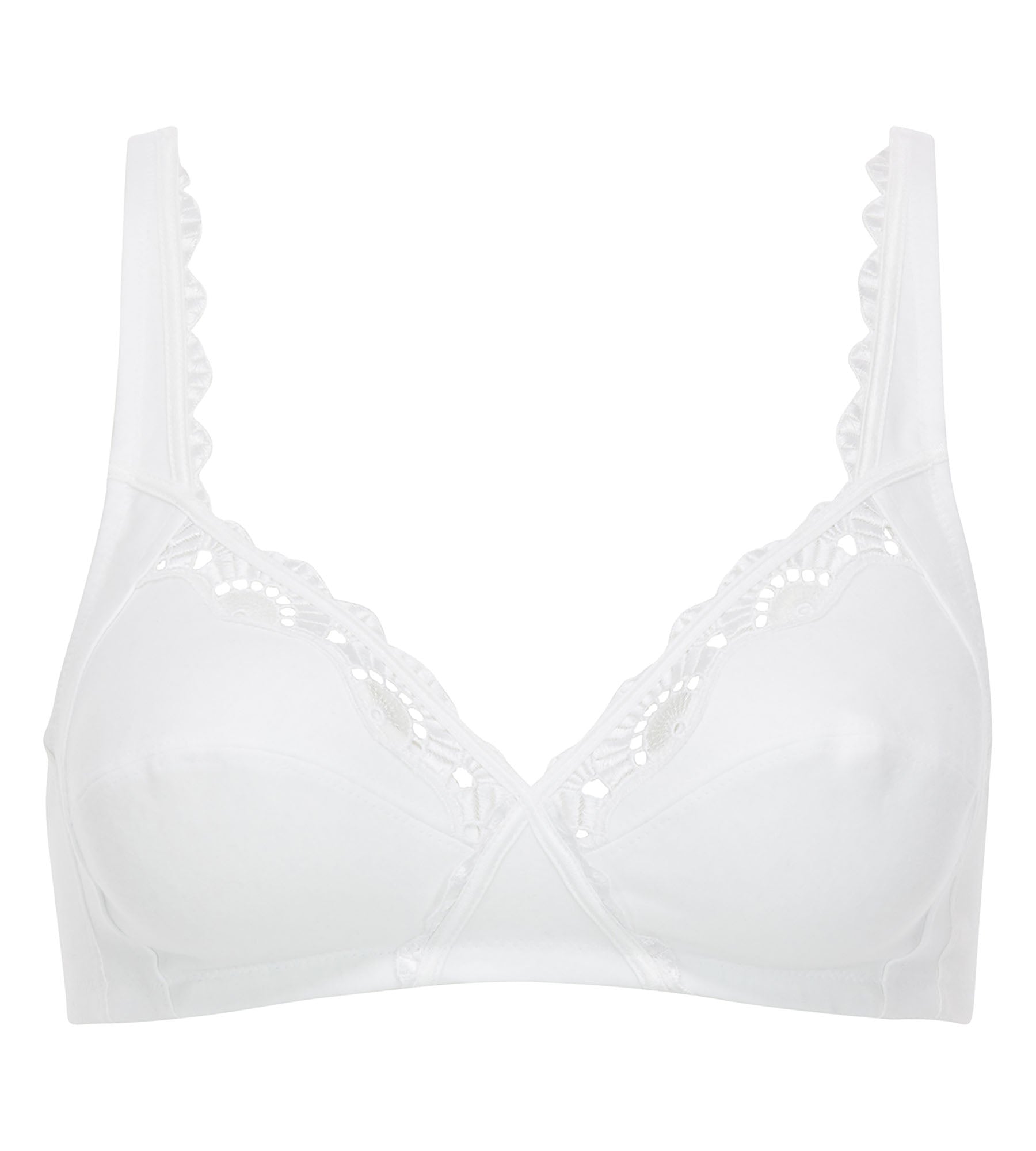 Playtex® Soutien-gorge sans armatures en coton blanc Cœur Croisé Coton