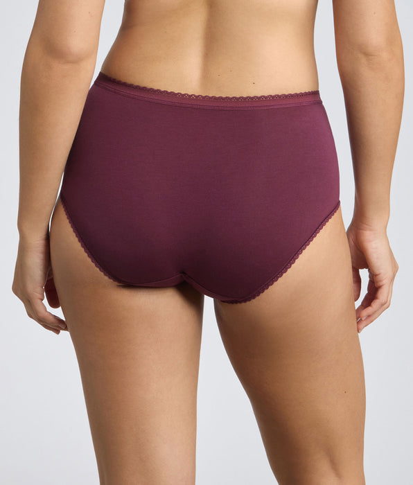 Playtex® Lot de 3 culottes violet, beige, imprimé fleuri Cotton Stretch