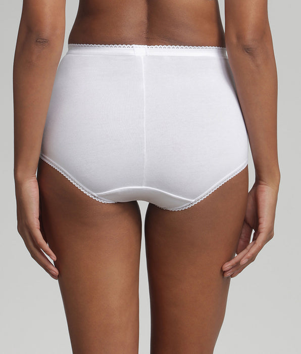 Playtex® Lot de 3 culottes taille haute blanches Coton & Dentelle