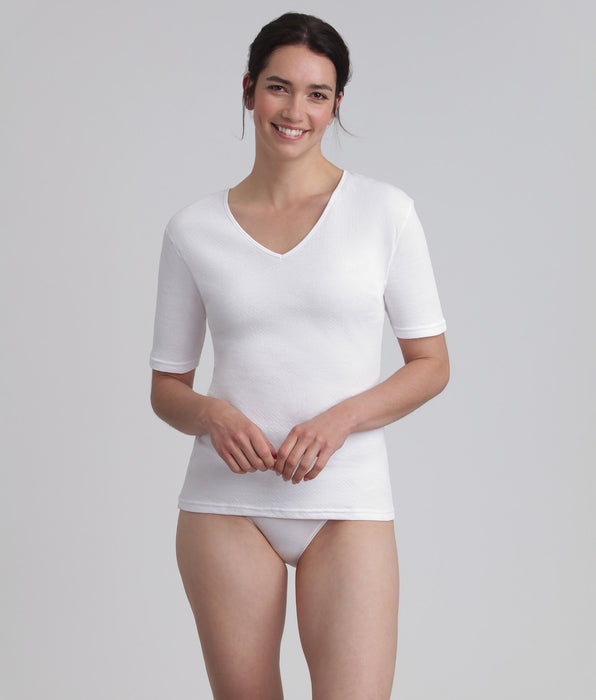 Playtex® T-shirt manches courtes blanc Thermal Natural