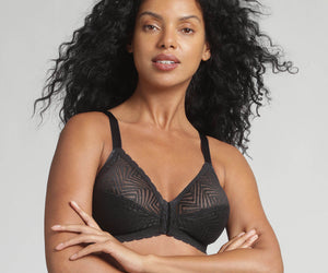 Soutien-gorge ouverture devant noir sans armatures Ideal Posture
