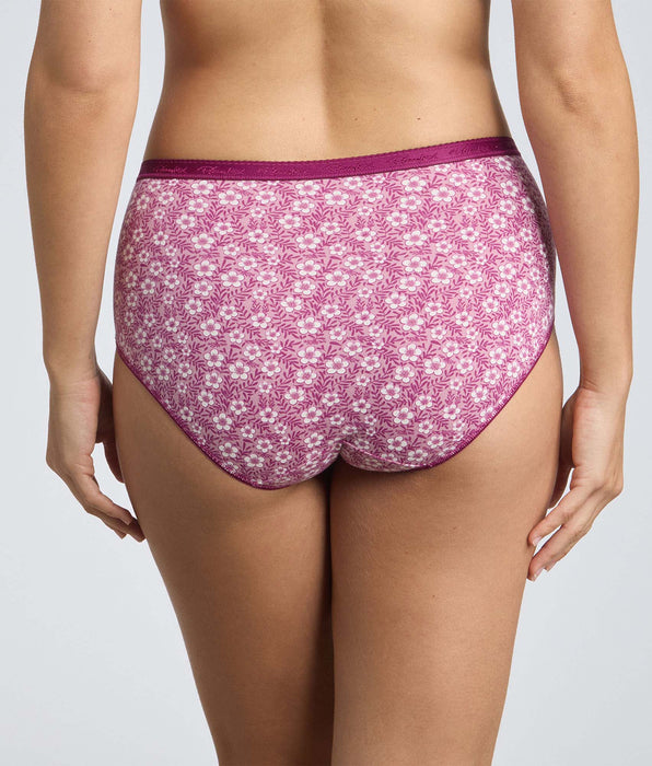 Playtex® Lot de 3 culottes rouge, violet et imprimé fleuri Coton Bio