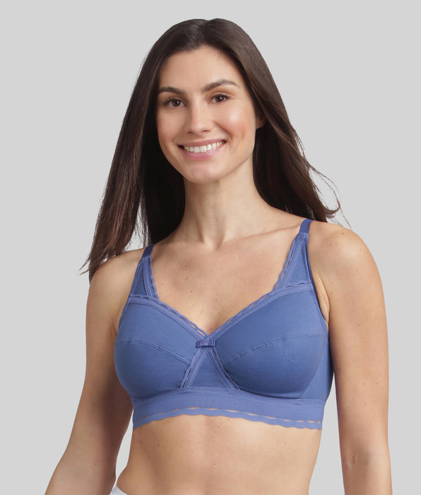 Playtex® Soutien-gorge emboîtant sans armatures bleu cobalt Cœur Croisé Coton Bio