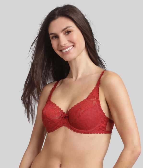 Playtex® Soutien-gorge emboîtant avec armatures rouge velours Flower Elegance Recyclé