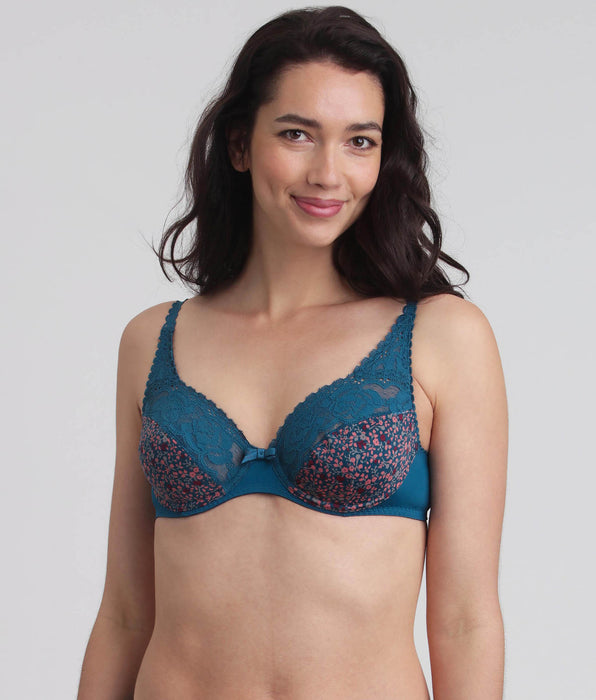 Playtex® Soutien-gorge emboîtant avec armatures imprimé vert Flower Elegance Micro Recyclé