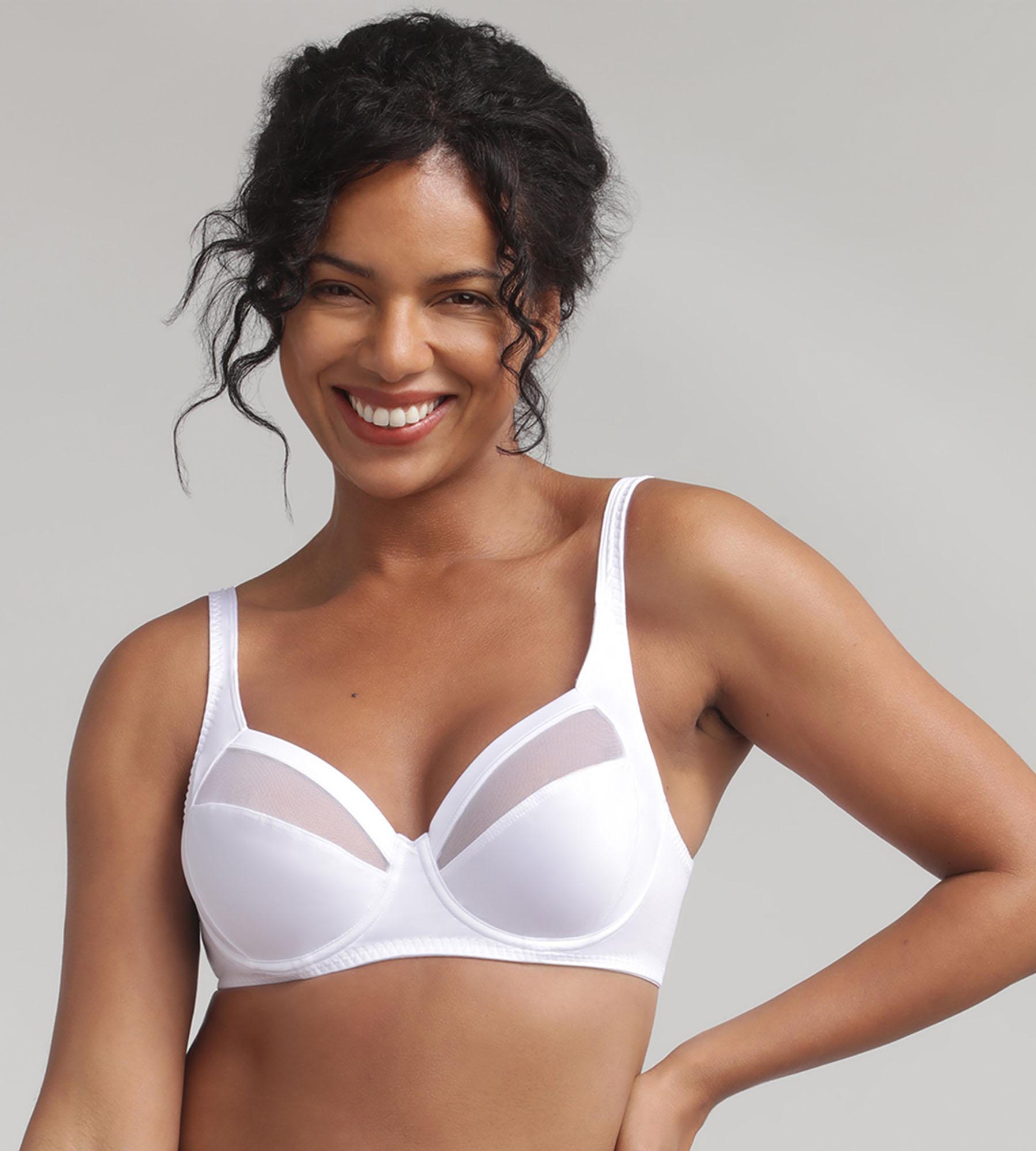 Soutien-gorge emboîtant tulle blanc Perfect Silhouette, , PLAYTEX